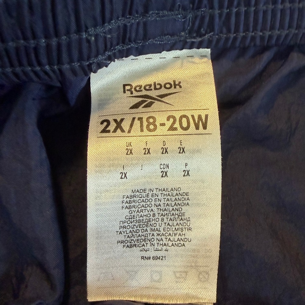 Reebok Mens 2X Track Pants Blue Red Windpants Vintage Inspired 90s Y2K Street - Picture 4 of 8